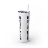 Wildcat Pom Skinny Tumbler with Straw, 20oz