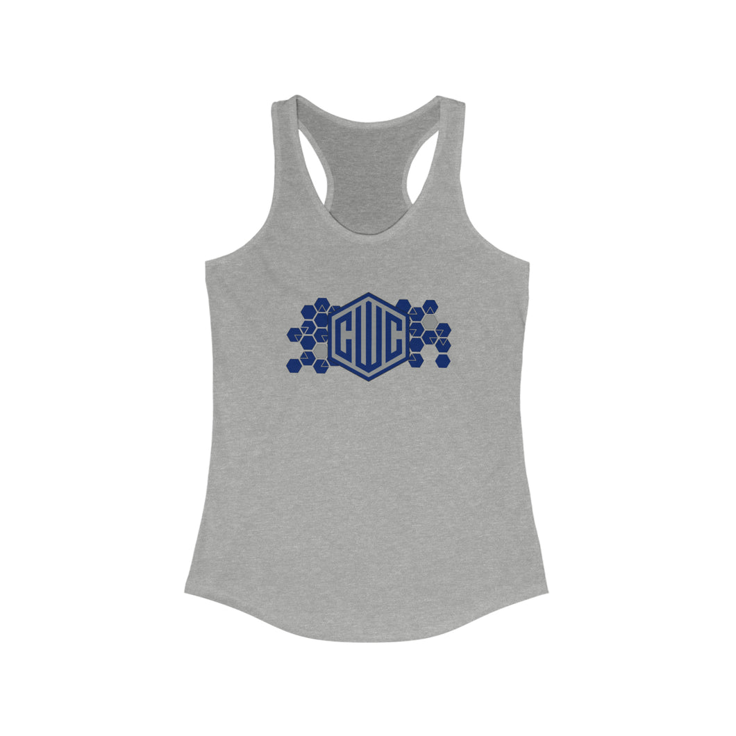 Blue CWC Women's Chargers Racerback Tank