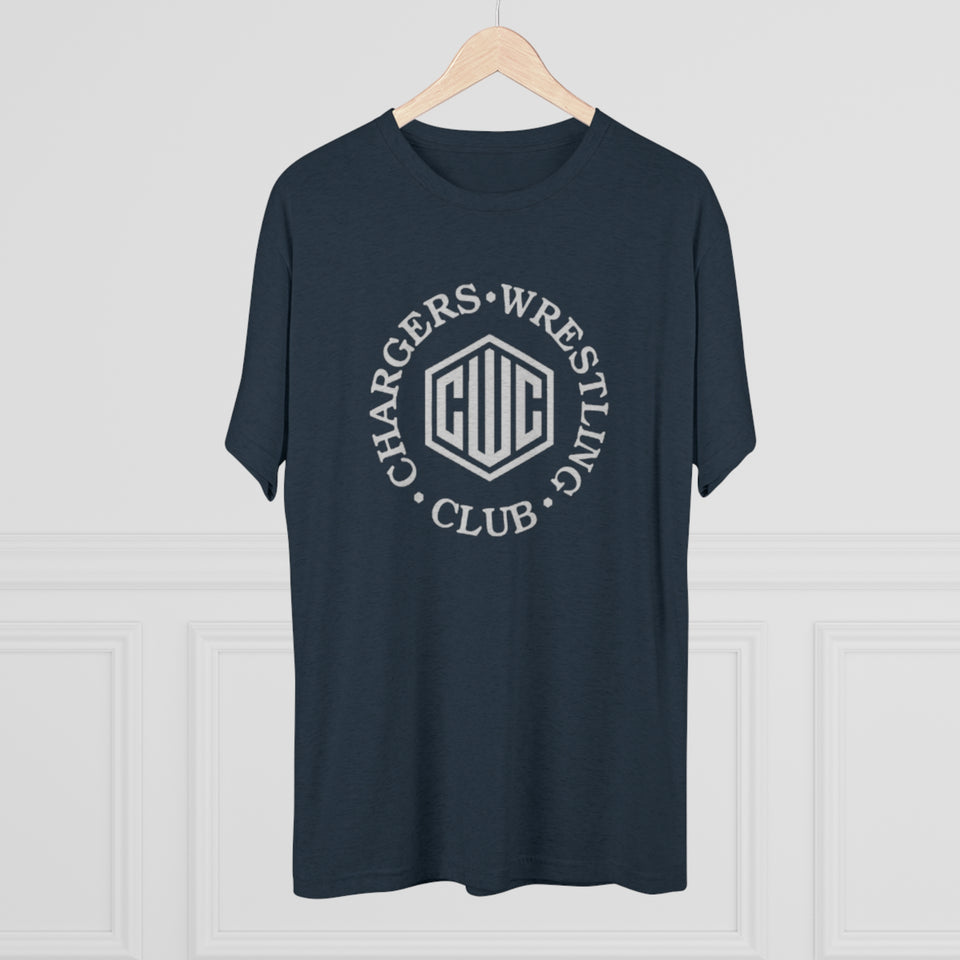 White CWC Chargers Tri-Blend Crew Tee