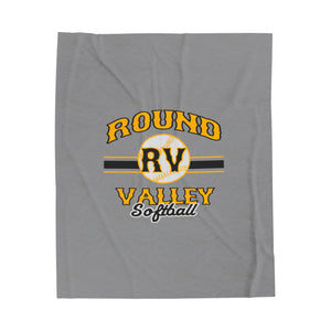 Softball Velveteen Plush Blanket