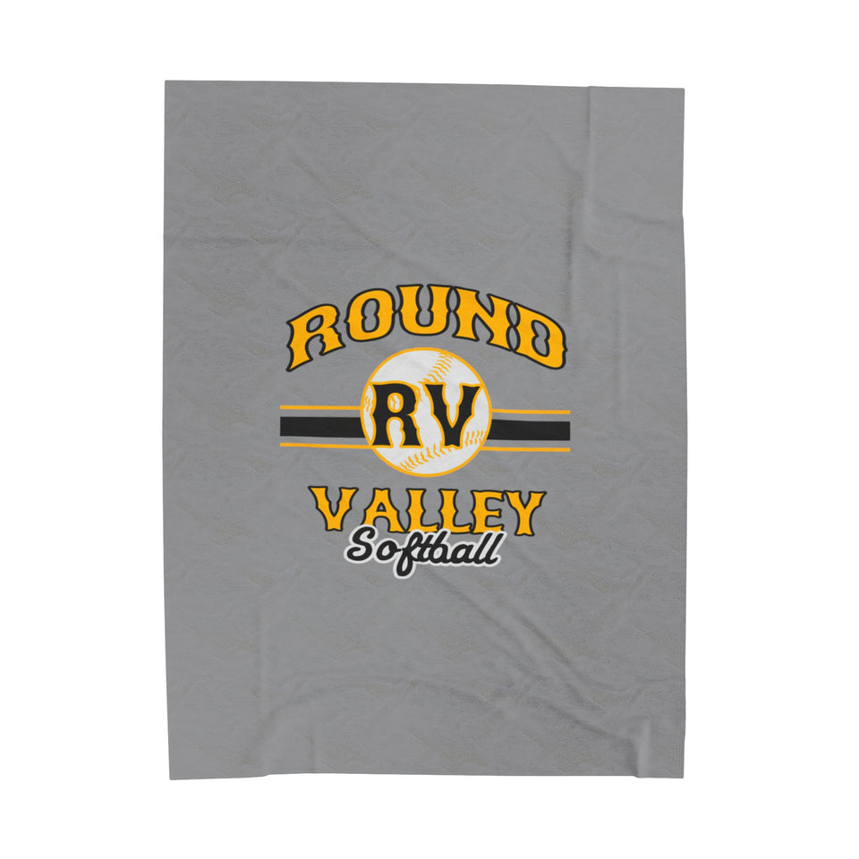 Softball Velveteen Plush Blanket