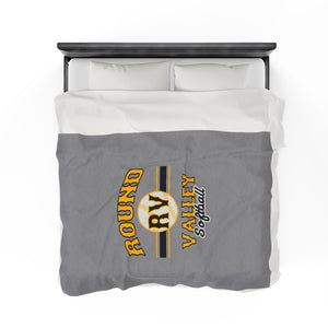 Softball Velveteen Plush Blanket