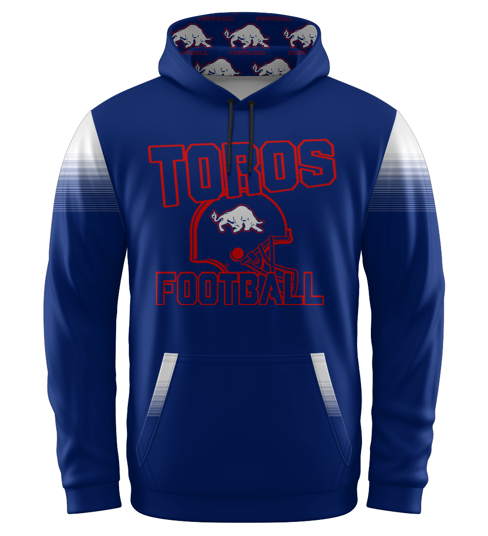 Sublimated Custom Mountain View Toros Fan Hoodie - BLUE