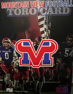 Mountain View Football Toro Card - Just $20