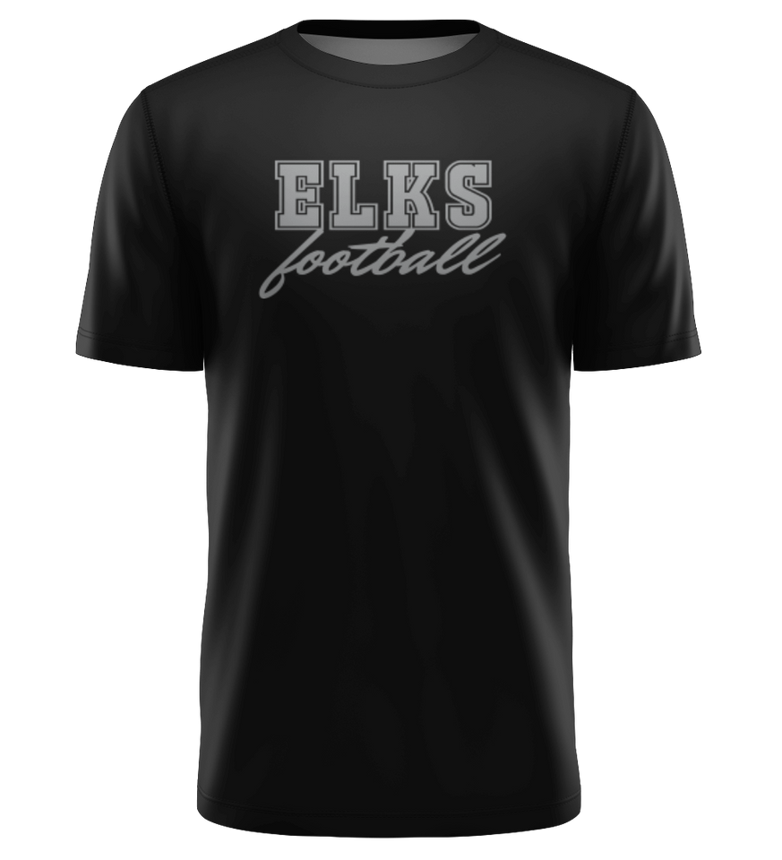 Elks Football Short Sleeve Shirt - Gray Lettering