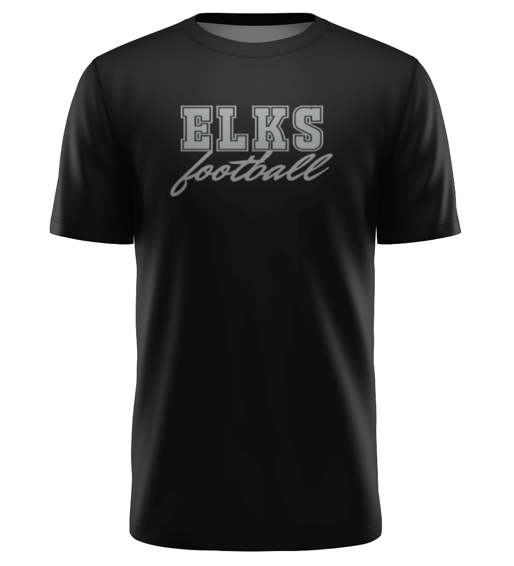 Elks Football Short Sleeve Shirt - Gray Lettering