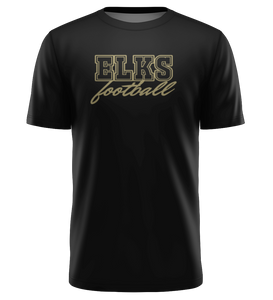 Elks Football Short Sleeve Shirt - Vegas Gold Lettering