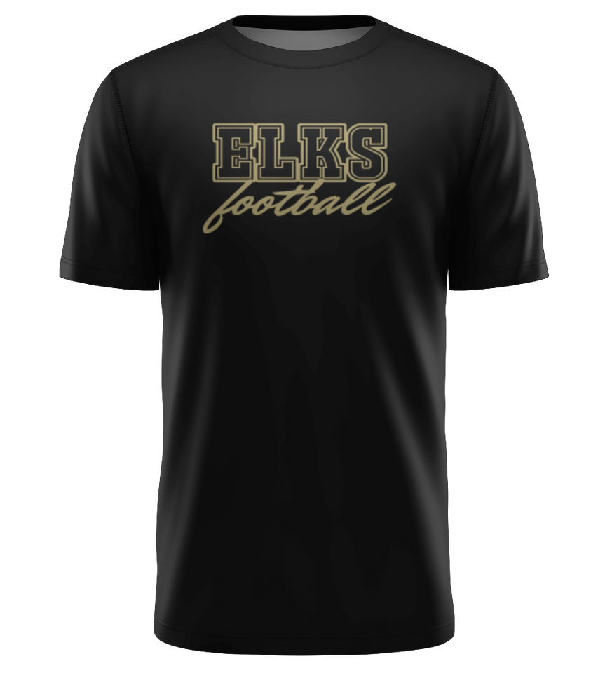 Elks Football Short Sleeve Shirt - Vegas Gold Lettering