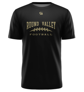 Round Valley Football Short Sleeve Shirt - Vegas Gold Lettering