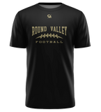 Round Valley Football Short Sleeve Shirt - Vegas Gold Lettering