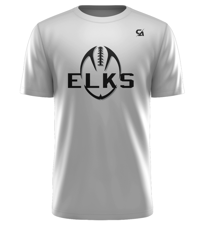 Elks Football Short Sleeve Shirt - Black Lettering