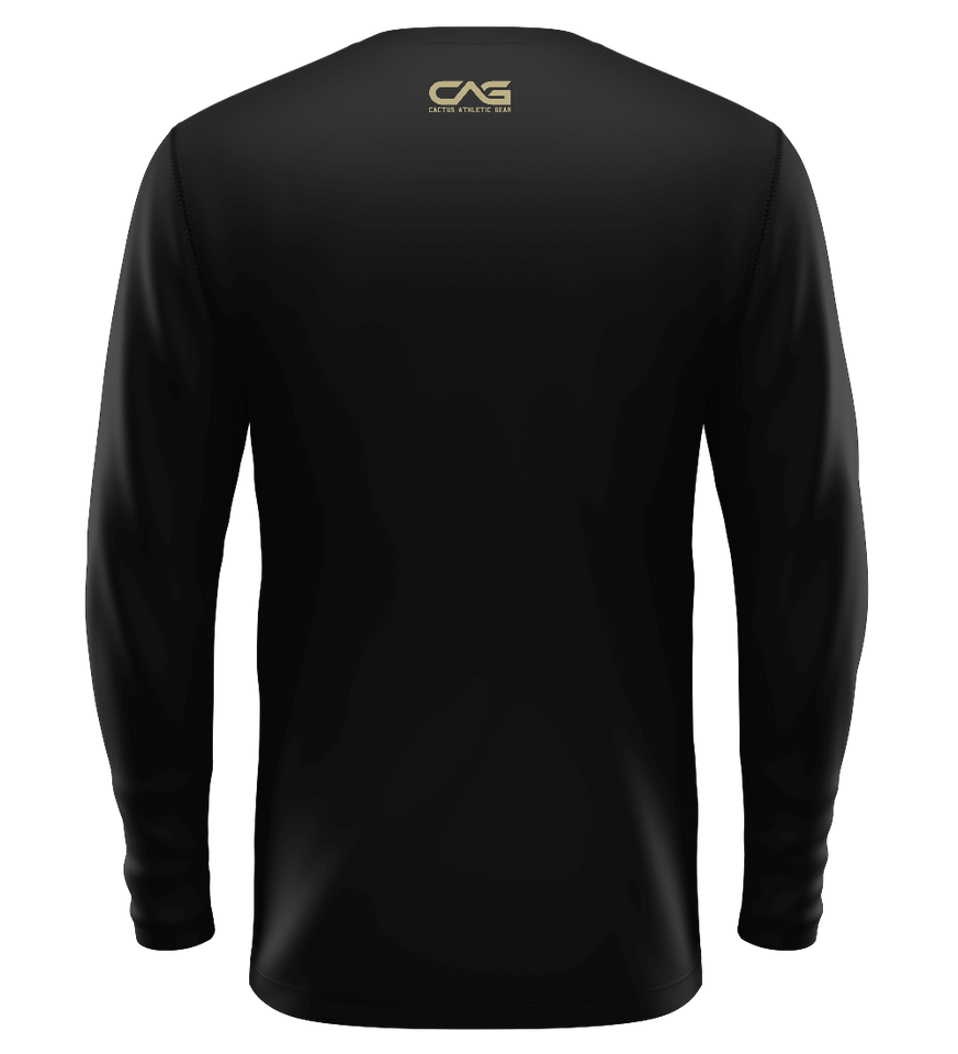 Round Valley Football Long Sleeve Shirt - Vegas Gold Lettering