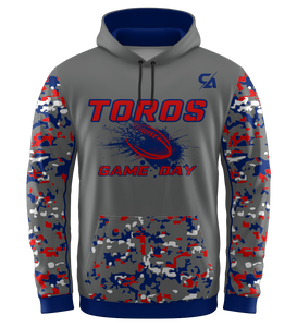 Sublimated Custom Mountain View Toros Fan Hoodie - GRAY