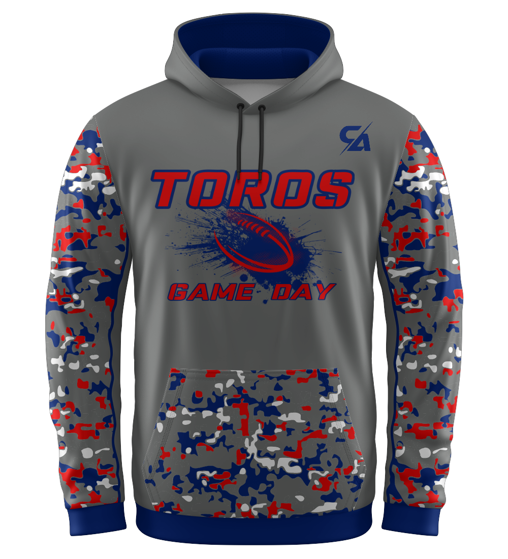 Sublimated Custom Mountain View Toros Fan Hoodie - GRAY